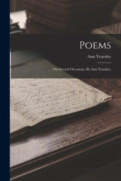 Cover Poems: On Several Occasions. By Ann Yearsley,