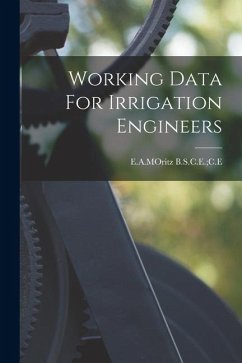 Cover Working Data For Irrigation Engineers
