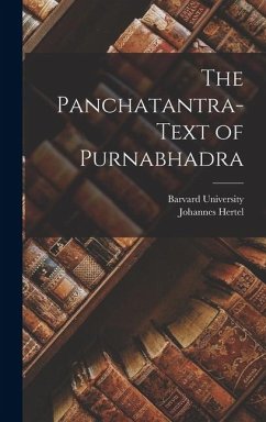 Cover The Panchatantra-Text of Purnabhadra