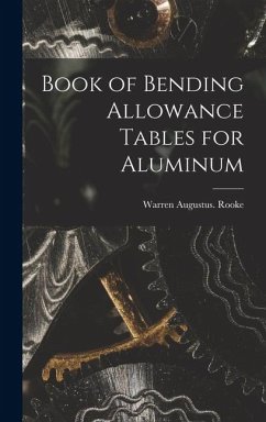 Cover Book of Bending Allowance Tables for Aluminum