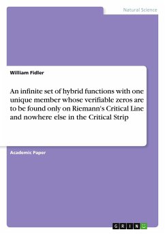 An infinite set of hybrid functions with one unique member whose verifiable zeros are to be found only on Riemann's Critical Line and nowhere else in the Critical Strip