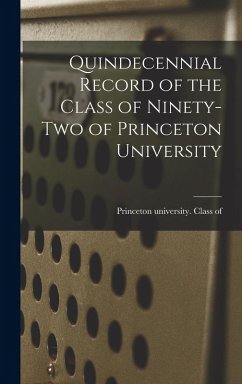 Cover Quindecennial Record of the Class of Ninety-two of Princeton University