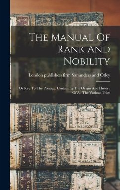Cover The Manual Of Rank And Nobility