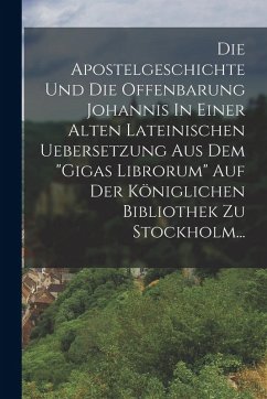 Cover Die Apostelgeschichte Und Die Offenbarung Johannis In Einer Alten Lateinischen Uebersetzung Aus Dem 