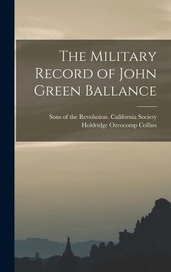 The Military Record of John Green Ballance Cover The Military Record of John Green Ballance