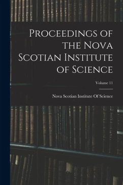 Cover Proceedings of the Nova Scotian Institute of Science; Volume 11