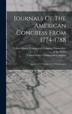 Cover Journals Of The American Congress From 1774-1788
