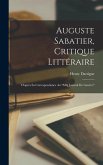 Auguste Sabatier, Critique Littéraire