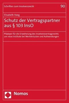 Schutz der Vertragspartner aus § 103 InsO - Hoeg, Elisabeth