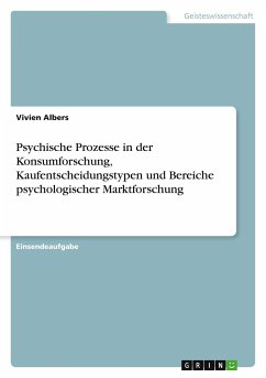 Psychische Prozesse in der Konsumforschung, Kaufentscheidungstypen und Bereiche psychologischer Marktforschung - Albers, Vivien