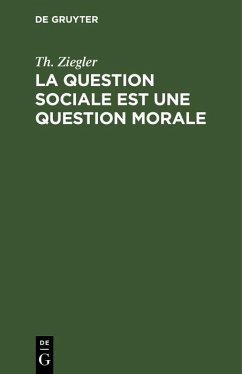 Cover La question sociale est une question morale (eBook, PDF)