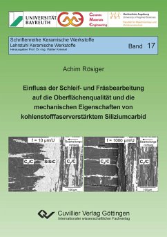 Einfluss der Schleif- und Fräsbearbeitung auf die Oberflächenqualität und die mechanischen Eigenschaften von kohlenstofffaserverstärktem Siliziumcarbid - Rösiger, Achim