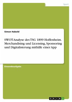 SWOT-Analyse des TSG 1899 Hoffenheim. Merchandising und Licensing, Sponsoring und Digitalisierung mithilfe einer App - Habold, Simon