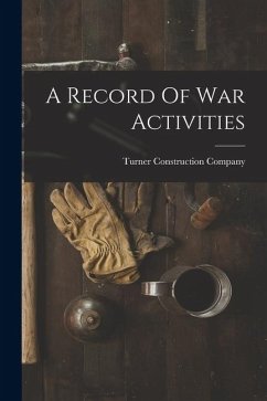Cover A Record Of War Activities