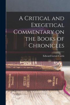 Cover A Critical and Exegetical Commentary on the Books of Chronicles