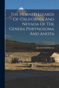 Cover The Horned Lizards Of California And Nevada Of The Genera Phrynosoma And Anota