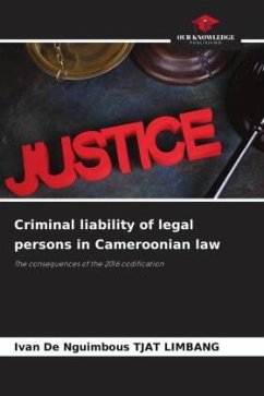 Cover Criminal liability of legal persons in Cameroonian law