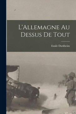 Cover L'Allemagne au dessus de Tout