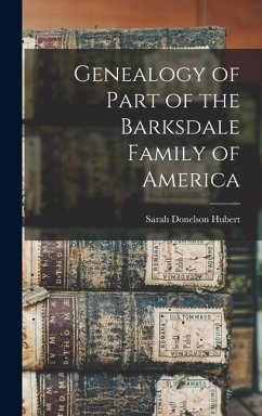 Cover Genealogy of Part of the Barksdale Family of America