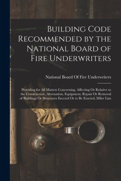 Cover Building Code Recommended by the National Board of Fire Underwriters