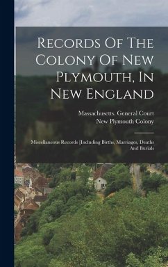 Cover Records Of The Colony Of New Plymouth, In New England: Miscellaneous Records [including Births, Marriages, Deaths And Burials