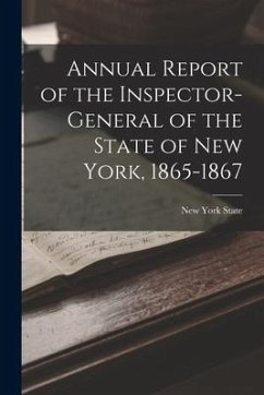 Cover Annual Report of the Inspector-General of the State of New York, 1865-1867