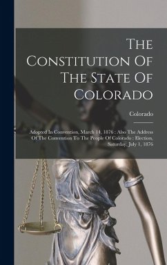 Cover The Constitution Of The State Of Colorado