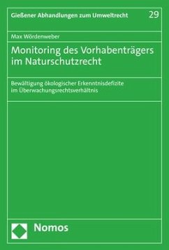 Monitoring des Vorhabenträgers im Naturschutzrecht - Wördenweber, Max