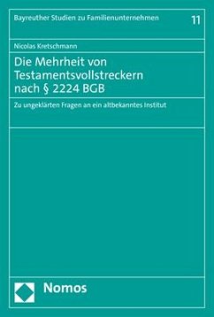 Die Mehrheit von Testamentsvollstreckern nach § 2224 BGB - Kretschmann, Nicolas