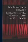 San Francisco Theatre Research: Lotta Crabtree; John McCullough: 1938 6