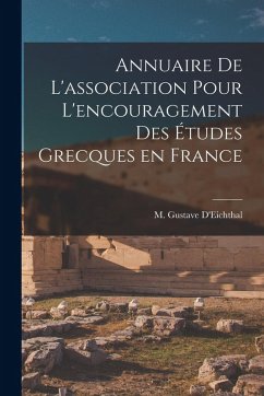 Cover Annuaire de L'association pour L'encouragement des Études Grecques en France