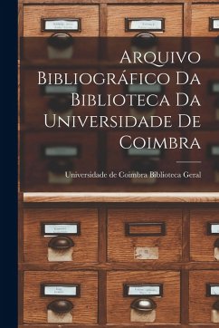 Cover Arquivo Bibliográfico da Biblioteca da Universidade de Coimbra