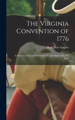 Cover The Virginia Convention of 1776
