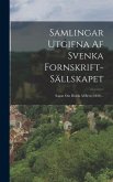 Samlingar Utgifna Af Svenka Fornskrift-sällskapet