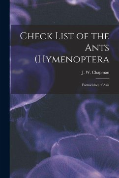 Cover Check List of the Ants (Hymenoptera