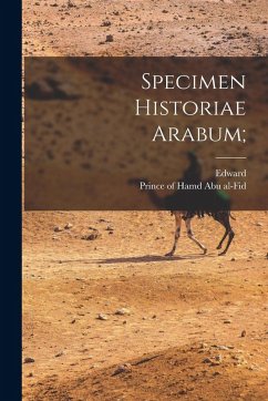 Cover Specimen historiae Arabum;