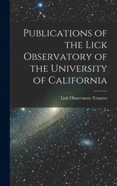 Cover Publications of the Lick Observatory of the University of California