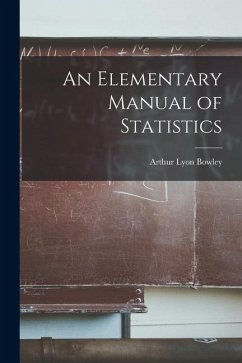 Cover An Elementary Manual of Statistics