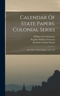Cover Calendar Of State Papers, Colonial Series