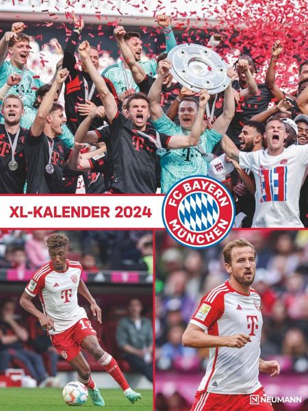FC Bayern München 2024 - Poster-Kalender-XL - Fan-Kalender - Fußball 