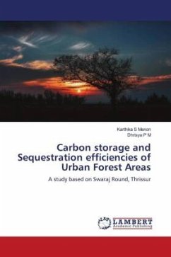 Carbon storage and Sequestration efficiencies of Urban Forest Areas