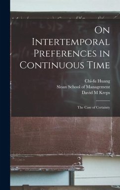 Cover On Intertemporal Preferences in Continuous Time: The Case of Certainty