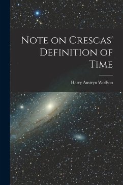 Note on Crescas' Definition of Time - Wolfson, Harry Austryn