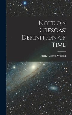 Note on Crescas' Definition of Time - Wolfson, Harry Austryn