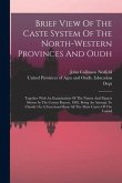 Brief View Of The Caste System Of The North-western Provinces And Oudh: Together With An Examination Of The Names And Figures Shown In The Census Repo