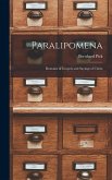 Paralipomena: Remains of Gospels and Sayings of Christ
