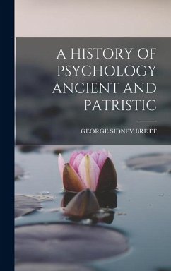 Cover A History of Psychology Ancient and Patristic