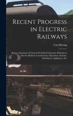 Cover Recent Progress in Electric Railways