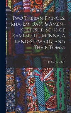 Cover Two Theban Princes, Kha-em-Uast & Amen-khepeshf, Sons of Rameses III., Menna, a Land-steward, and Their Tombs