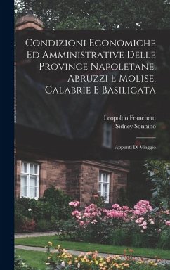 Cover Condizioni economiche ed amministrative delle province napoletane, Abruzzi e Molise, Calabrie e Basilicata